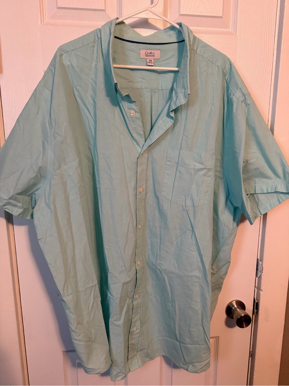 croft & barrow Mint Green Short-Sleeve Button-Down Shirt